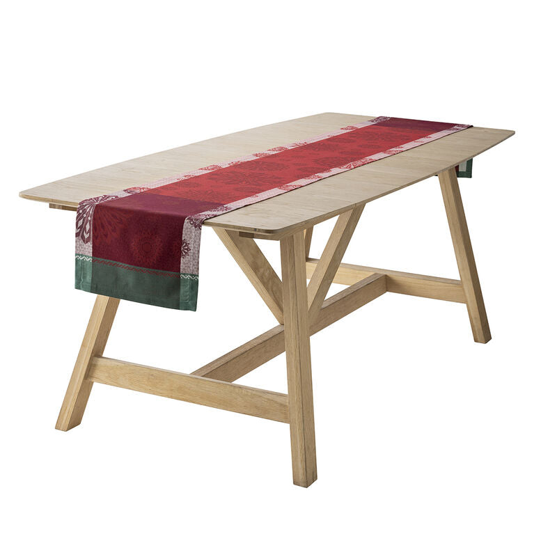 Chemin De Table Le Jacquard Français – 100% Lin, Couleur Ocre Jaune