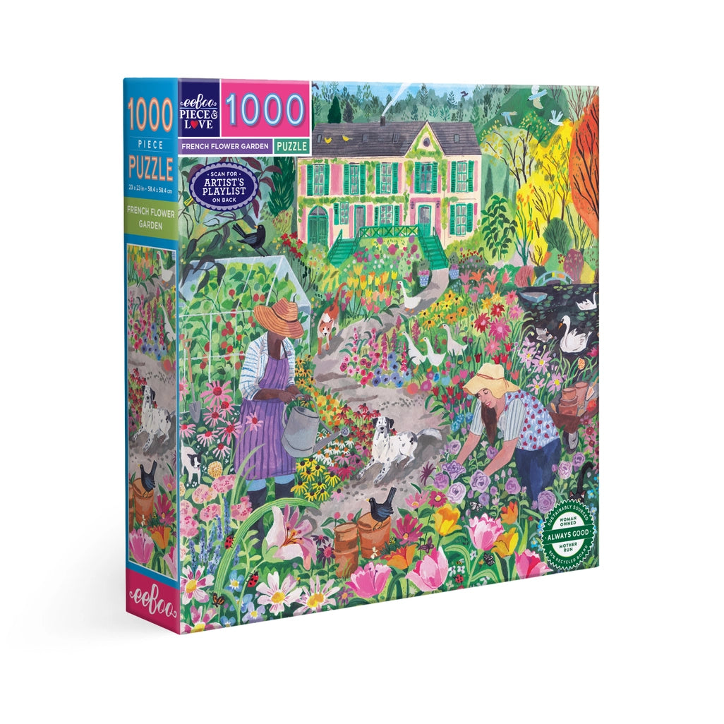 French Flower Garden 1000 Piece Puzzle – AKAR Design