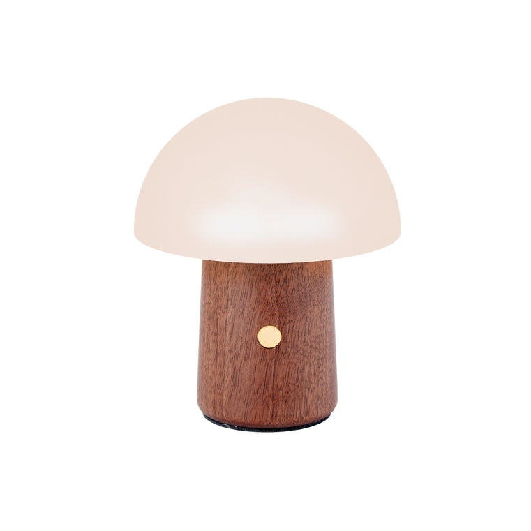 Gingko, Mini Mushroom Lamp, Walnut