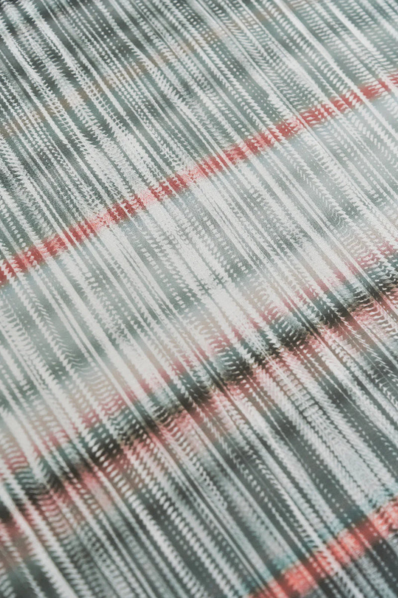 Waterfall Pleat Cotton Silk Scarf