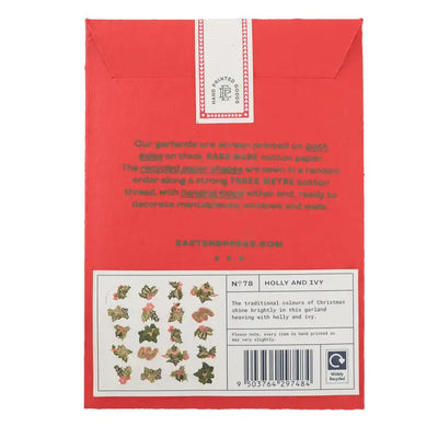 Holly and Ivy Sewn Garland