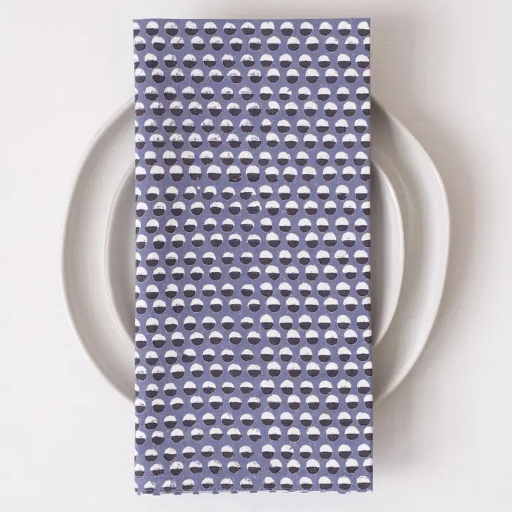 Tilmi Blue Navy Block Printed Napkins