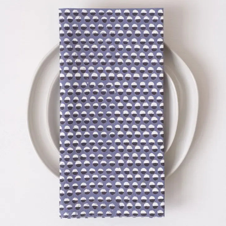 Tilmi Blue Navy Block Printed Napkins