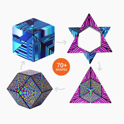 Shashibo: Magnetic Puzzle Artist Series - Artworx - Blue Crystal By Gartel
