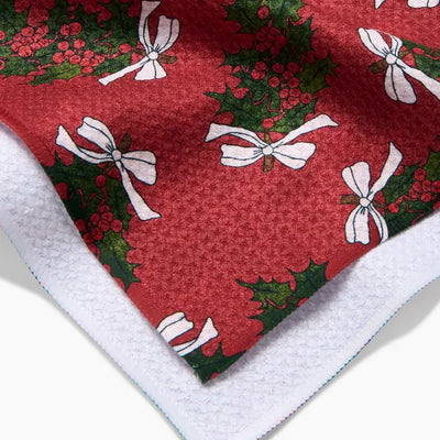 Christmas Berry Bow Tea Towel