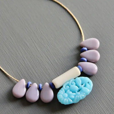 Vintage Glass Fringe Necklace