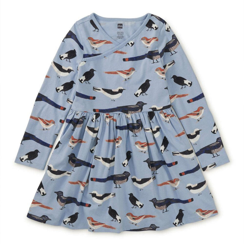 Long Sleeve Wrap Neck Dress in Nihat&