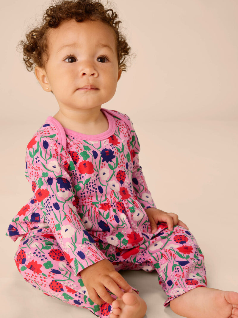 Pretty Peplum Baby Romper
