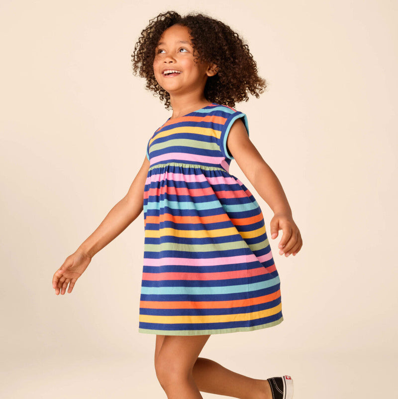 Short Sleeve Empire Dress in Nightfall