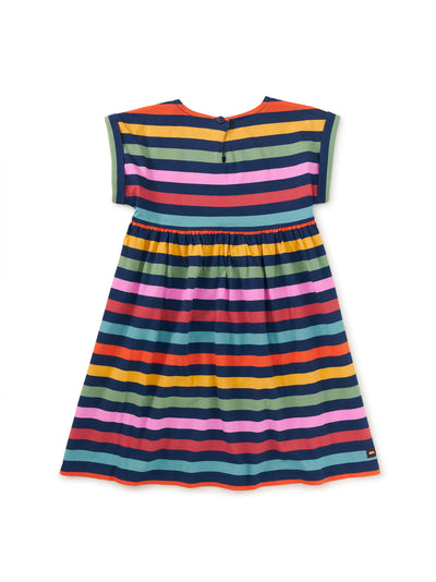 Short Sleeve Empire Dress in Nightfall