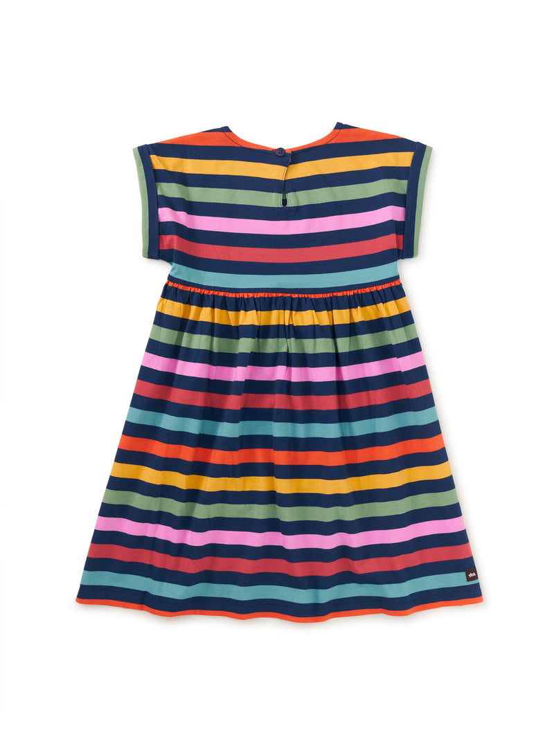 Short Sleeve Empire Dress in Nightfall