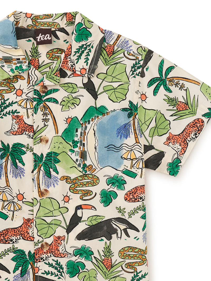 Printed Camp Shirt