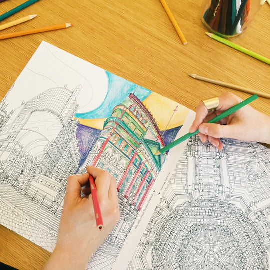Fantastic Cities Coloring Book