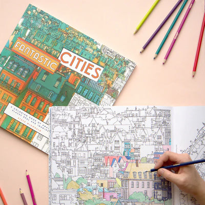 Fantastic Cities Coloring Book