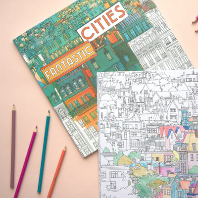 Fantastic Cities Coloring Book