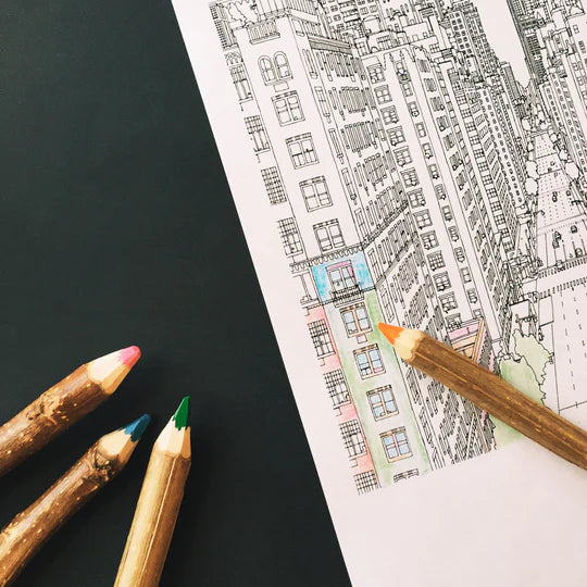 Fantastic Cities Coloring Book