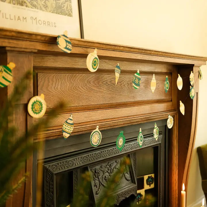 Christmas Ornaments Sewn Garland