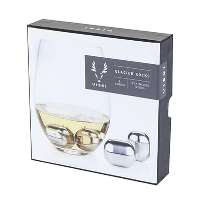 Glacier Rocks Stainless Steel Wine Globes