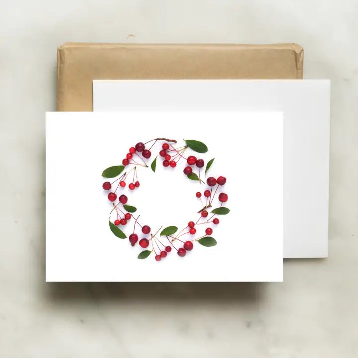 Botanical Greeting Card: Circle of Crabapples
