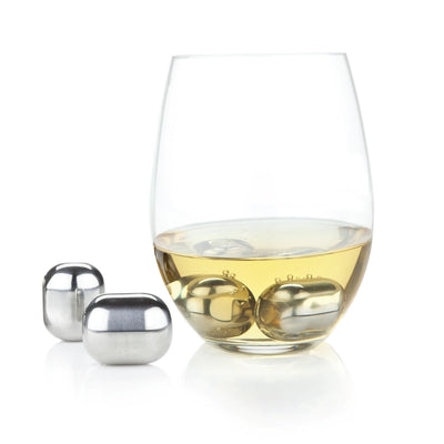 Glacier Rocks Stainless Steel Wine Globes