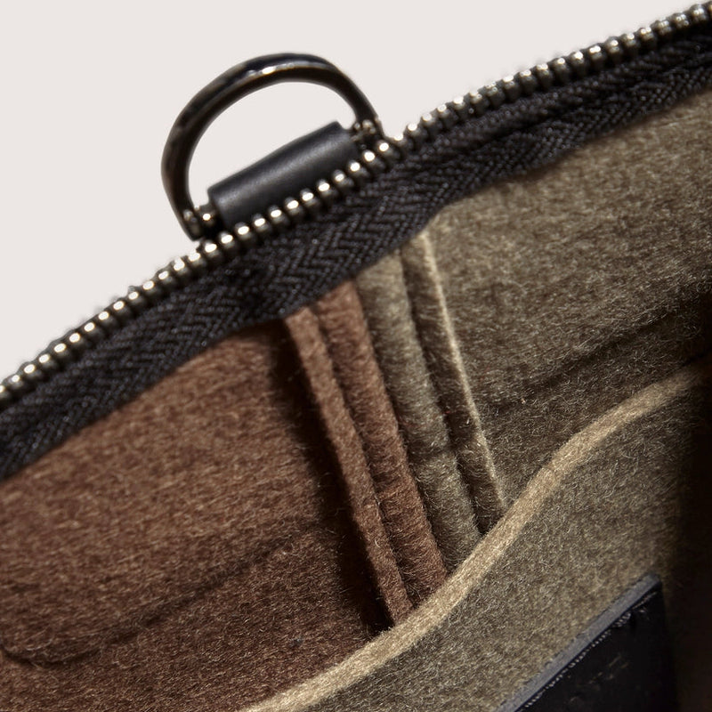 Merino Wool Midi Colorblock Backpack in Cumin/Clay