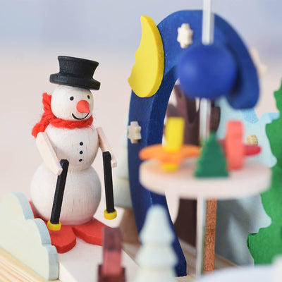 Graupner, "Snowman" Tealight Pyramid with Pinwheel