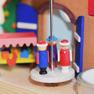 Graupner, Tealight Pyramid with Christmas Market Children