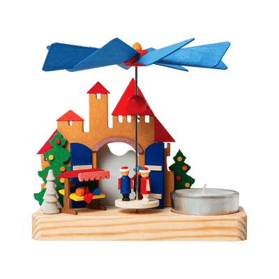 Graupner, Tealight Pyramid with Christmas Market Children