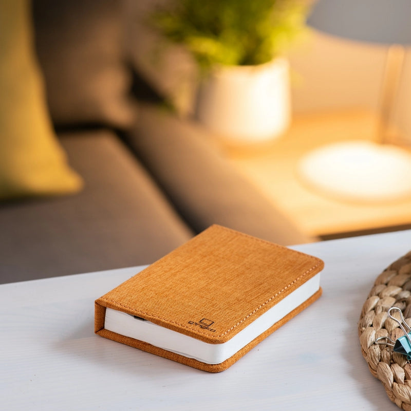 Gingko, Linen Fabric Smart Book Light in Harmony Orange
