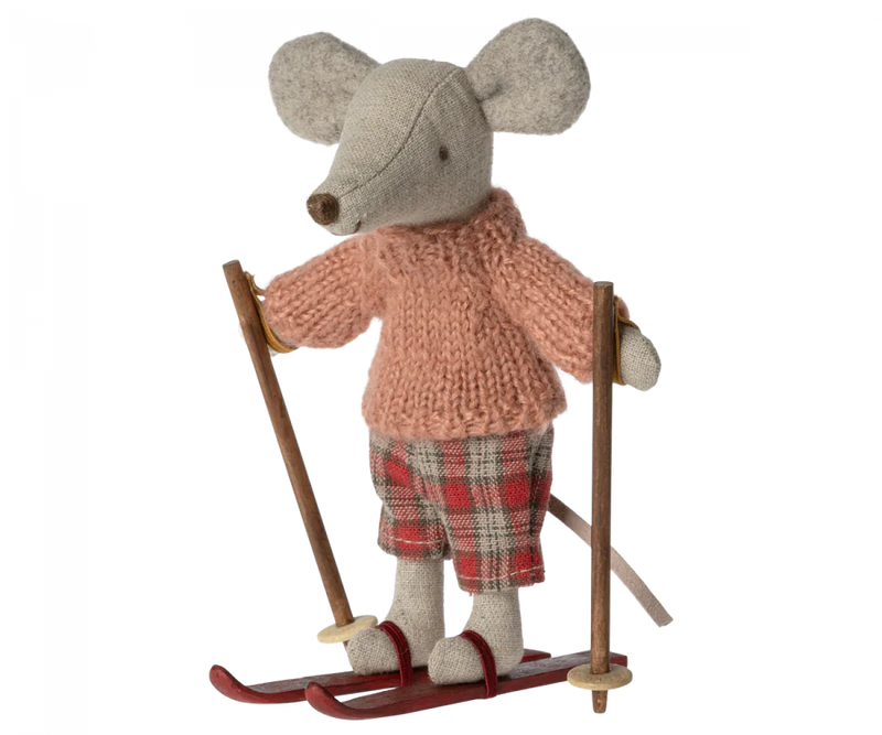 Maileg, Big Sister Winter Mouse with Ski Set