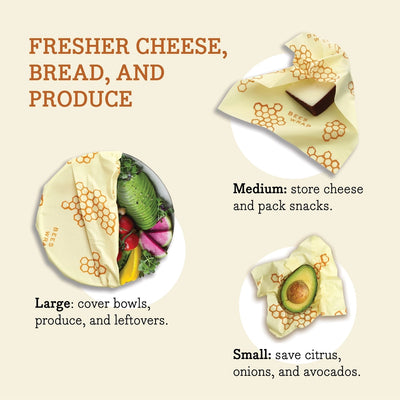 Bee's Wrap, Assorted 3 Pack - Honeycomb