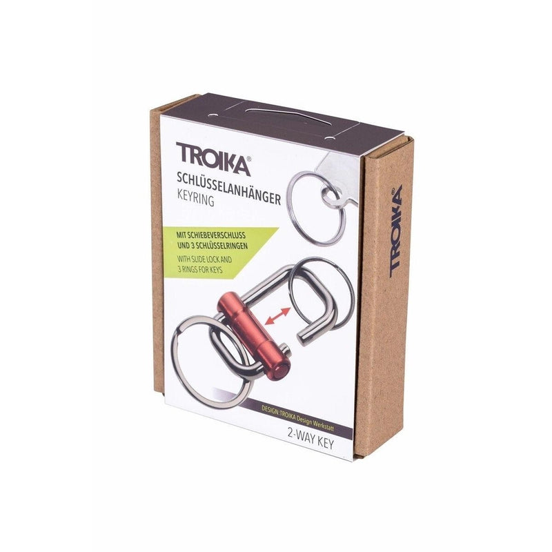 Troika 2-Way Quick Release Keychain in Red