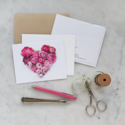 Botanical Card - Heart of Ranunculus Flowers