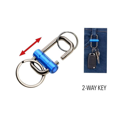 Troika 2-Way Quick Release Keychain in Blue