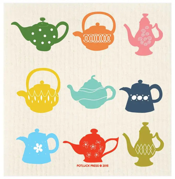 Swedish Dishcloth, Teapots