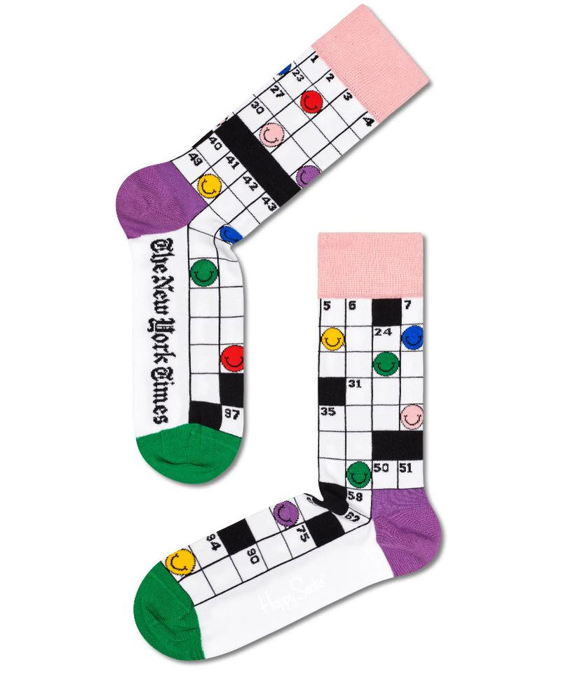 Happy Crossword Socks