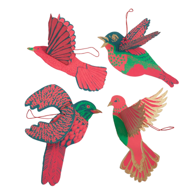 Party Birds Paper Ornaments