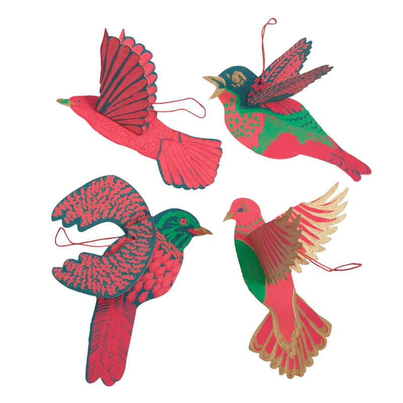 Party Birds Paper Ornaments