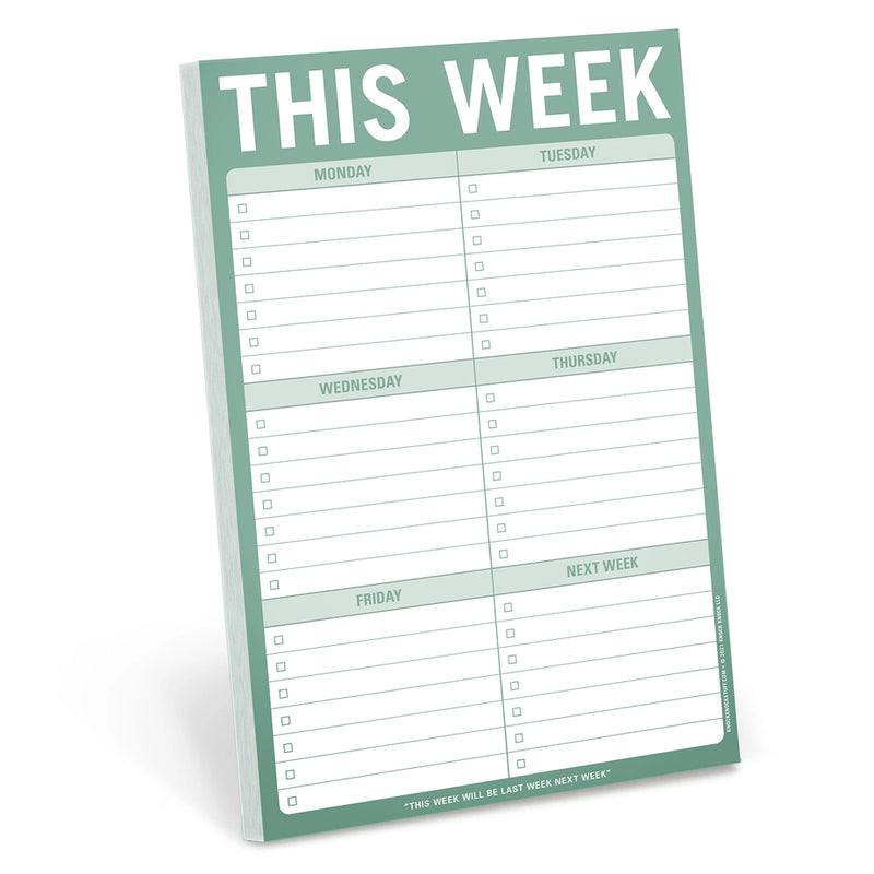This Week Notepad in Green