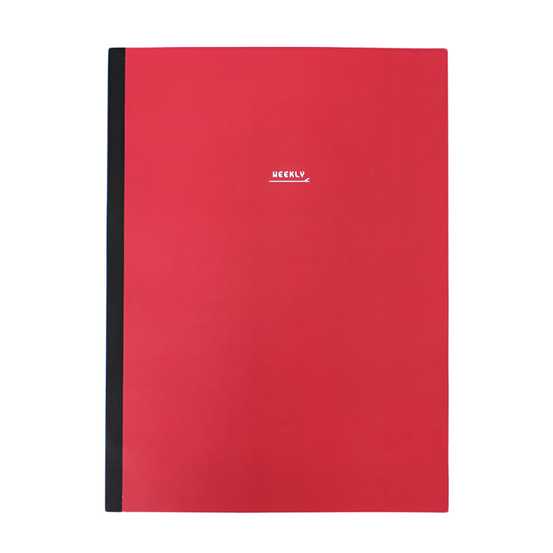 Large Notebook: Weekly Organizer in Red