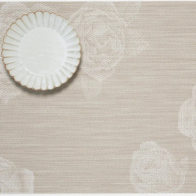 Rosette Rectangle Placemat, Flax