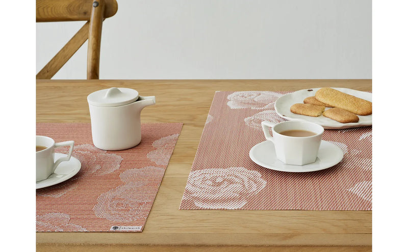 Rosette Rectangle Placemat, Flax