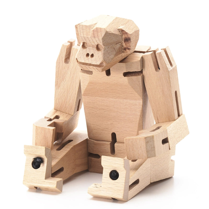 Morphits ® Monkey Wooden Toy: Poseab