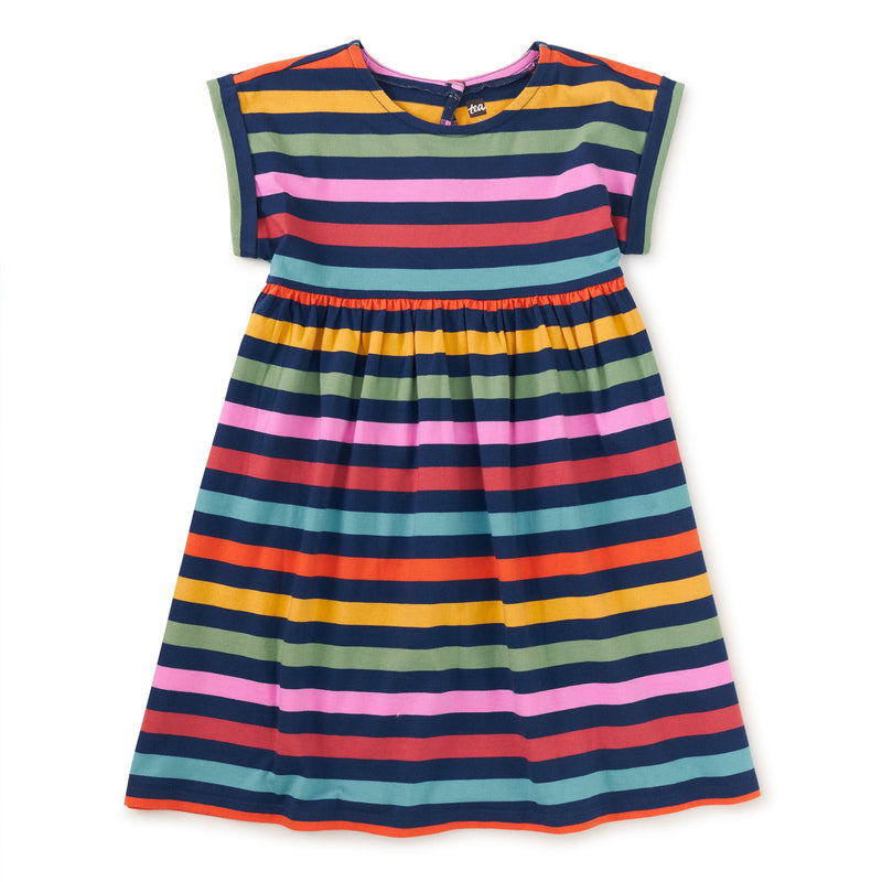 Short Sleeve Empire Dress in Nightfall