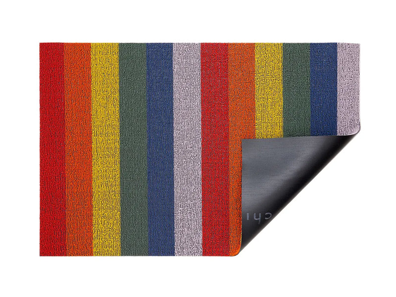 Pride Stripe Shag Floor Mat in Rainbow