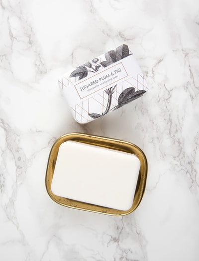 Holiday Shea Butter Soap - Sugared Plum & Fig in Goldleaf Design