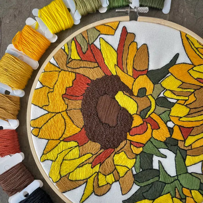 DIY Embroidery Kit, Sunflowers