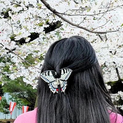Hand-Painted Swallowtail Butterfly Claw Clip