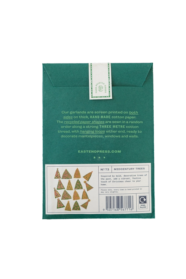 Midcentury Trees Sewn Garland