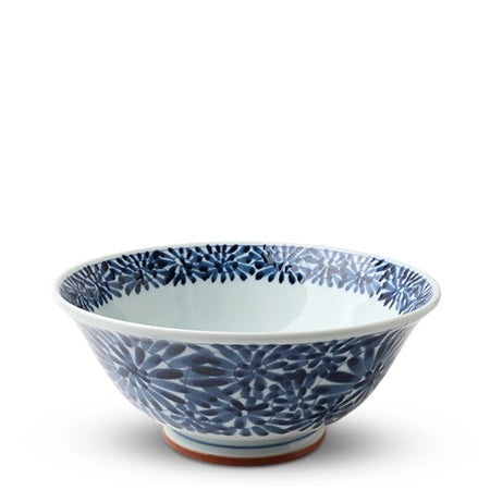 Miya, Blue & White Floral 7.75" Noodle Bowl